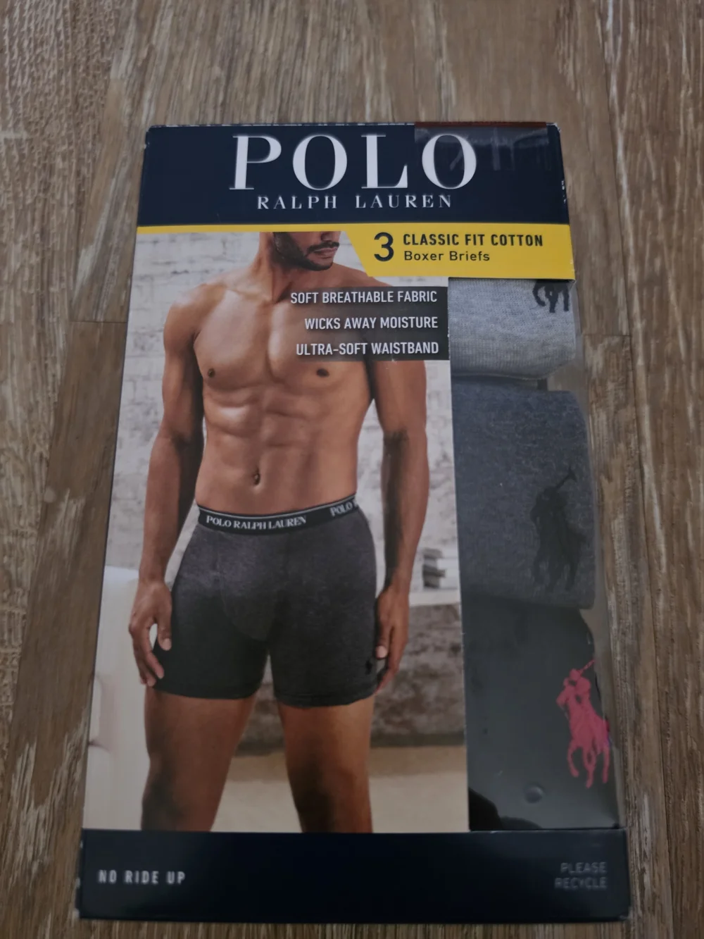 Polo by Ralph Lauren Men's Gray Classic Fit Cotton Boxer Briefs - 3 Pack